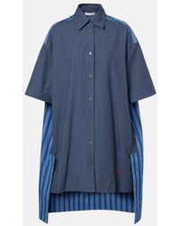 JW Anderson - Striped Cotton Poplin Shirt Dress - Lyst
