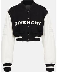 Givenchy - Giacca versity cropped con logo - Lyst
