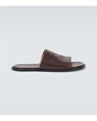Loewe - Paula's Ibiza Pantoletten Flex Anagram Aus Leder - Lyst
