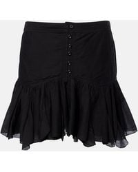 Isabel Marant - Daneen Ruffled Cotton-Blend Miniskirt - Lyst