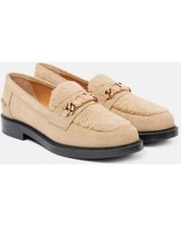 Tod's - Mocasines De Ante Con Borrego - Lyst