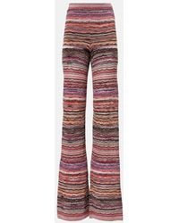 Missoni - Zigzag Striped Lame Flared Pants - Lyst