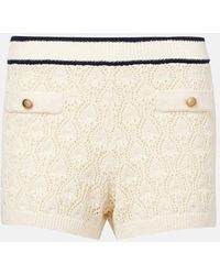 FRAME - Rookie Open-Knit Shorts - Lyst