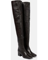 Lemaire - Overknee-Stiefel Aus Leder - Lyst