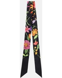 Gucci - Flora Silk Twill Scarf - Lyst