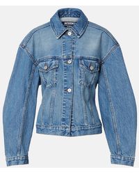 Jacquemus - Cropped Denim Jacket - Lyst