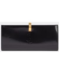 Saint Laurent - Daria Patent-Leather Clutch - Lyst