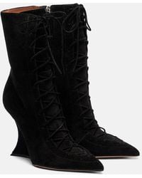 Paris Texas - Nina 105 Suede Lace-Up Boots - Lyst