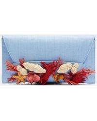 Aquazzura - Marea Raffia Clutch - Lyst