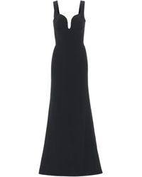 Alexander McQueen Robe aus Crêpe - Schwarz