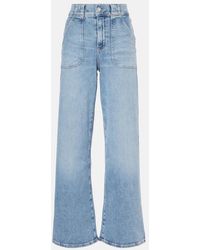 FRAME - Modern Pocket Wide-Leg Jeans - Lyst