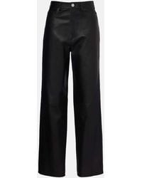 Rohe - Pantalon Ample A Taille Haute En Cuir - Lyst