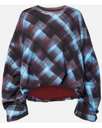 Dries Van Noten - Checked Cotton Sweatshirt - Lyst