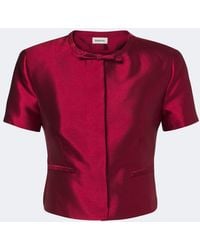 Jonathan Simkhai - Naelle Bow-Detail Satin Top - Lyst