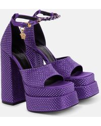 Versace - Satin Medusa Aevitas Sandals - Lyst