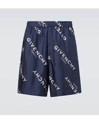 Givenchy - Shadow Silk Bermuda Shorts - Lyst