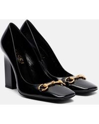 Gucci - Signora Horsebit 110 Patent Leather Pumps - Lyst