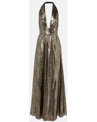 Alexandra Miro - Ivy Leopard-Print Open-Back Maxi Dress - Lyst