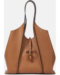 Tod's - T Timeless Mini Leather Tote Bag - Lyst