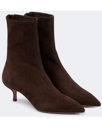 Aquazzura - Montmartre 50 Suede Ankle Boots - Lyst