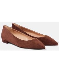 Gianvito Rossi - Gianvito Suede Ballet Flats - Lyst
