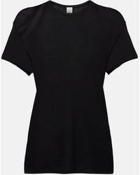 TOTEME - T-Shirt Aus Seide - Lyst