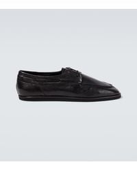 AURALEE - Leather Derby Shoes - Lyst