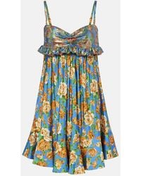 Rabanne - Floral Chainmail Minidress - Lyst