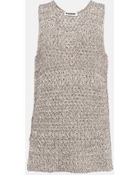Jil Sander - Knitted Cotton-Blend Top - Lyst