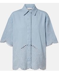 Zimmermann - Daylight Broderie Anglaise Denim Shirt - Lyst