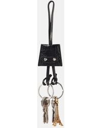 Balenciaga - Le City Charm Eiffel Leather Keychain - Lyst