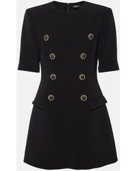 Balmain - Elegant Mini Dress With Decorative Buttons - Lyst