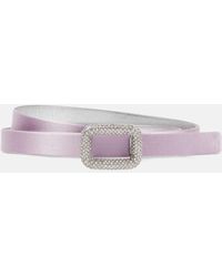 Roger Vivier - Viv' Choc Embellished Satin Belt - Lyst