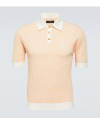 Amiri - Waffle-knit Cotton-blend Polo Shirt - Lyst