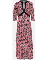 RIXO London - Petra Floral Keyhole Maxi Dress - Lyst