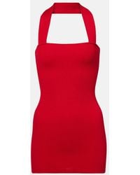 AYA MUSE - Ribbed-Knit Silk And Cotton Minidress - Lyst
