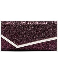 Jimmy Choo - Emmie Glitter Clutch - Lyst