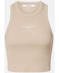 Givenchy - Top Raccourci En Coton A Logo - Lyst