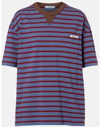 Prada - Cotton Jersey Stripe Oversized T-Shirt - Lyst