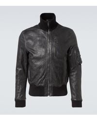 Dolce & Gabbana - Leather Bomber Jacket - Lyst