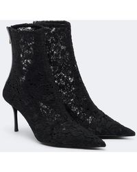 Dolce & Gabbana - Lace Ankle Boots - Lyst