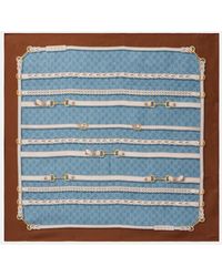 Gucci - Panuelo De Sarga De Seda Con Horsebit - Lyst