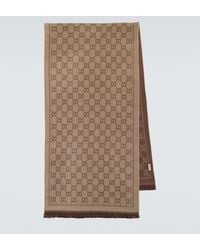 Gucci - Gg Wool Jacquard Scarf - Lyst