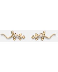 Sydney Evan - Lizard 14Kt Stud Earrings With Diamonds - Lyst