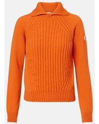 Moncler - Wool & Cashmere High Collar Jumper - Lyst