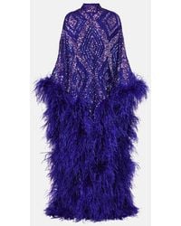‎Taller Marmo - Casta Diva Follies Sequined Tulle Kaftan - Lyst