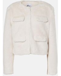Self-Portrait - Faux Shearling Jacket - Lyst