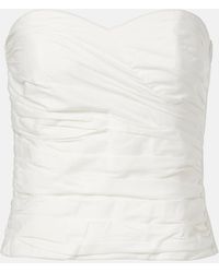 Adriana Degreas - Opulence Draped Cotton Corset - Lyst