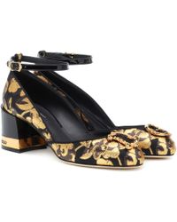 Dolce & Gabbana Pumps Devotion aus Brokat - Schwarz