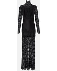 Rabanne - Lace-Trimmed Maxi Dress - Lyst